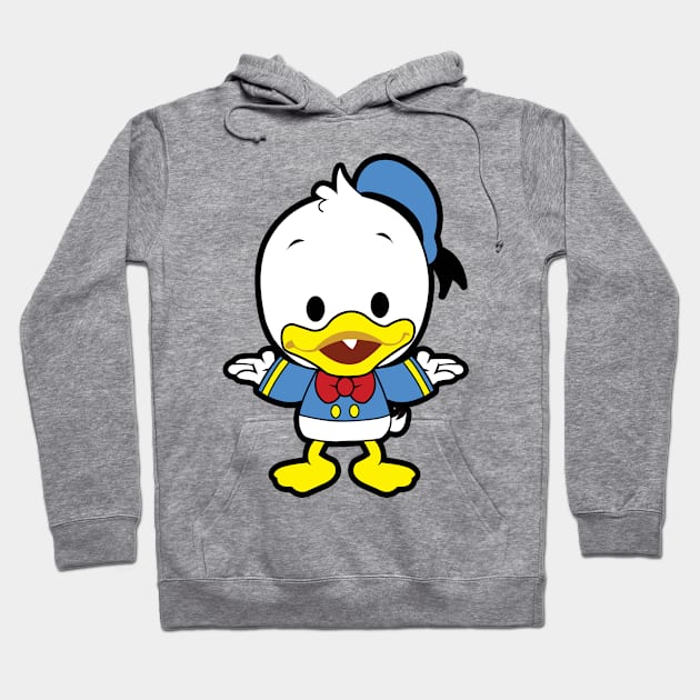 Cute Donald Duck Chibi Hoodie by untitleddada